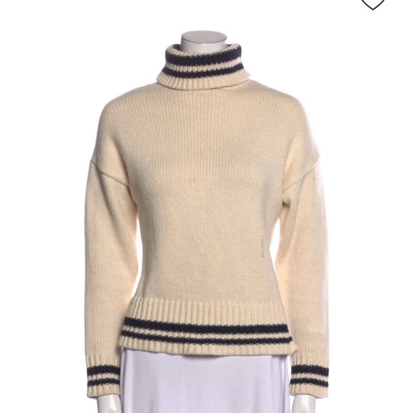 Roller Rabbit cable-knit chunky cotton-blend turtleneck sweater, size M - Picture 1 of 8